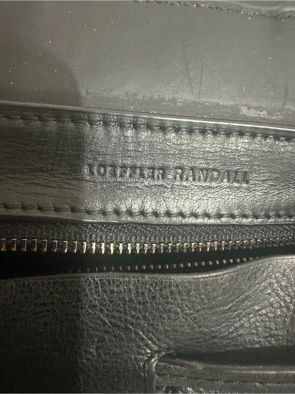 Loeffler Randall Black Leather Backpack with Top Handle